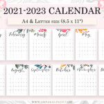 Wall Calendar 2021 2022 Monthly Calendar 2021 Printable A4 Pdf Images